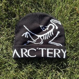 Arc'teryx Black Beanie with White Logo